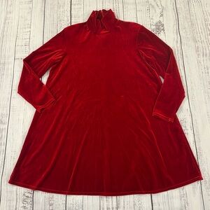Velvet Vintage Wayne Diamond 90’d Red Long Sleeve Dress Size Large Made In USA